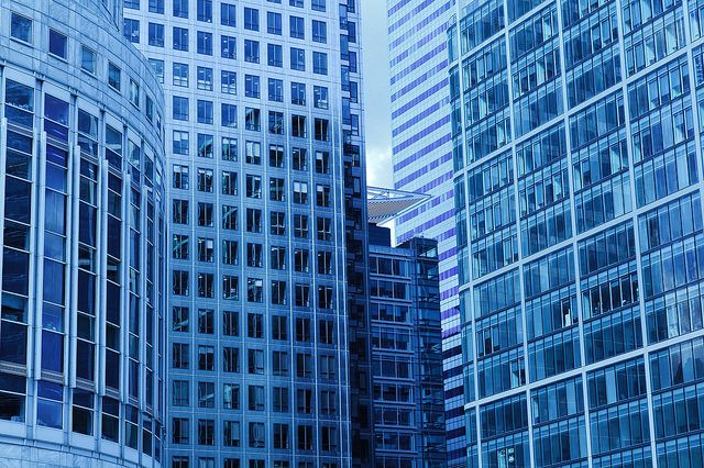 Office Windows with Blue Filter