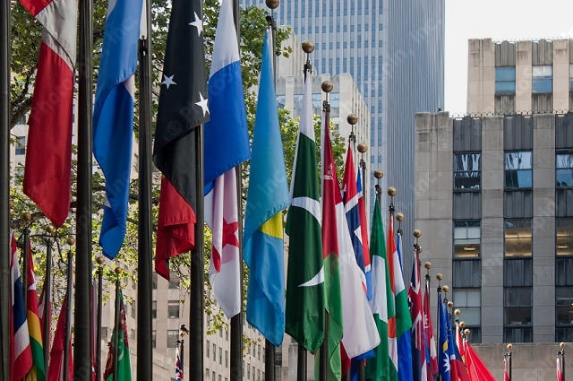 Row of Flags