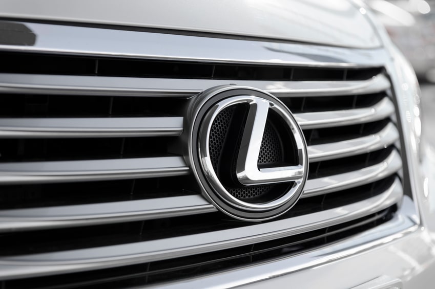 Front grille of the Lexus LS flagship sedan.