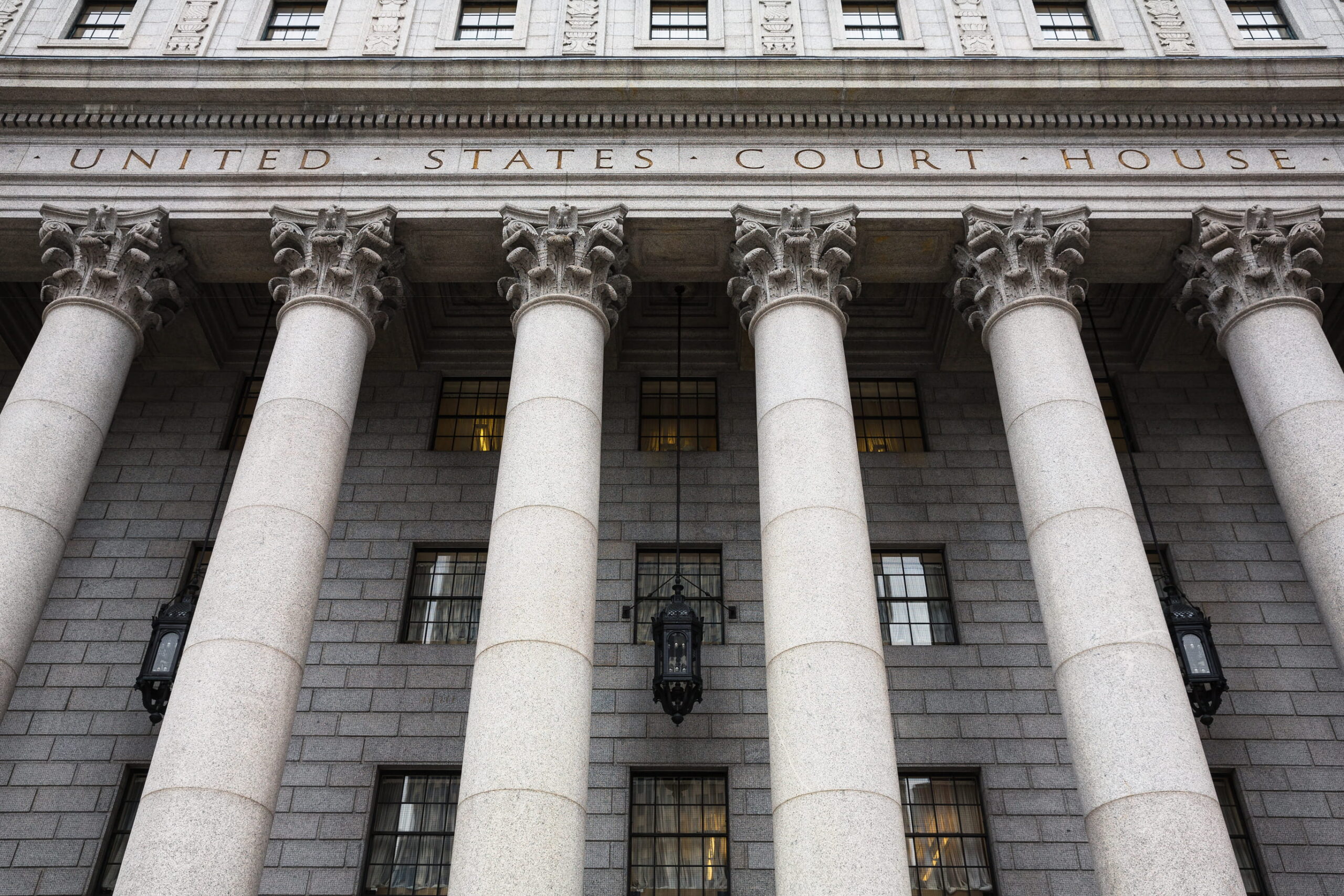 Courthouse columns exterior photograph.