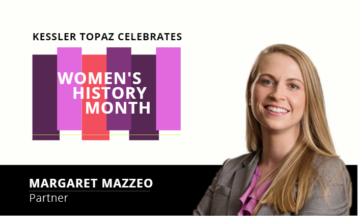 Women’s History Month spotlight graphic featuring Margaret Matzzie.