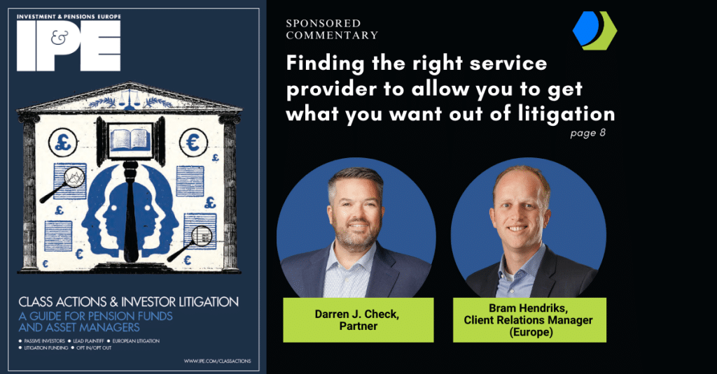 IPE feature graphic with two attorney headshots.