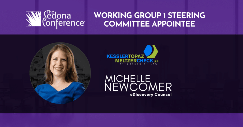 Working group steering committee announcement featuring attorney portrait.