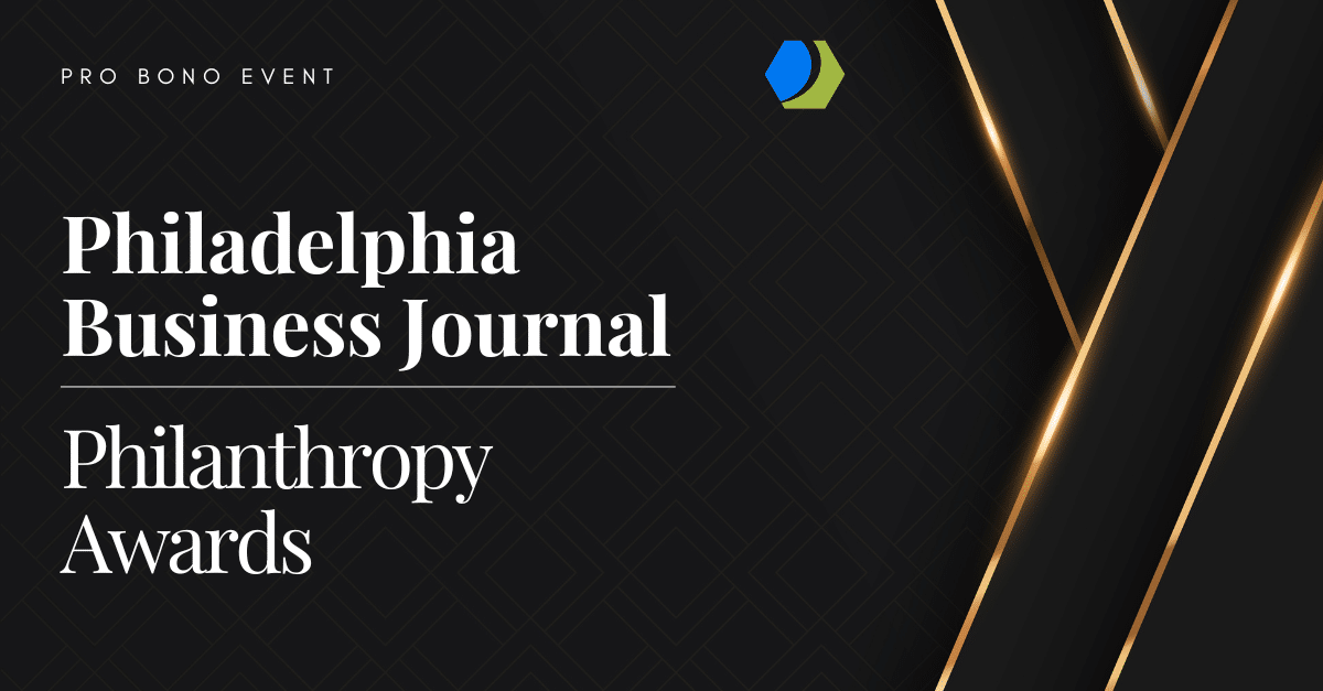 “Philadelphia Business Journal – Philanthropy Awards” graphic.