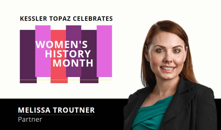 Women’s History Month spotlight graphic featuring Melissa Trounstine.