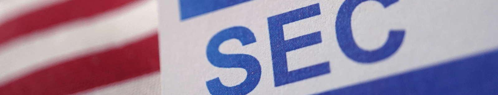 Close-up of SEC letters on official sign