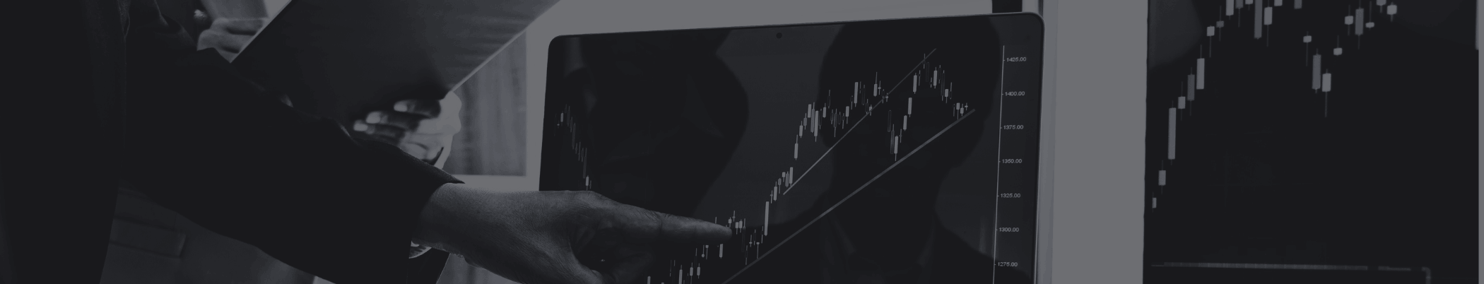 Grayscale abstract banner-style image.